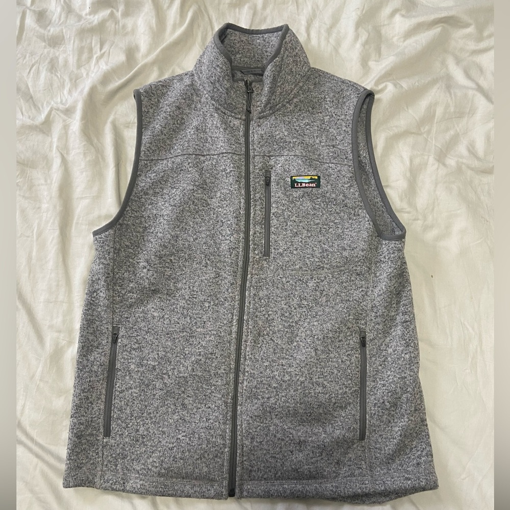 LL Bean gray vest